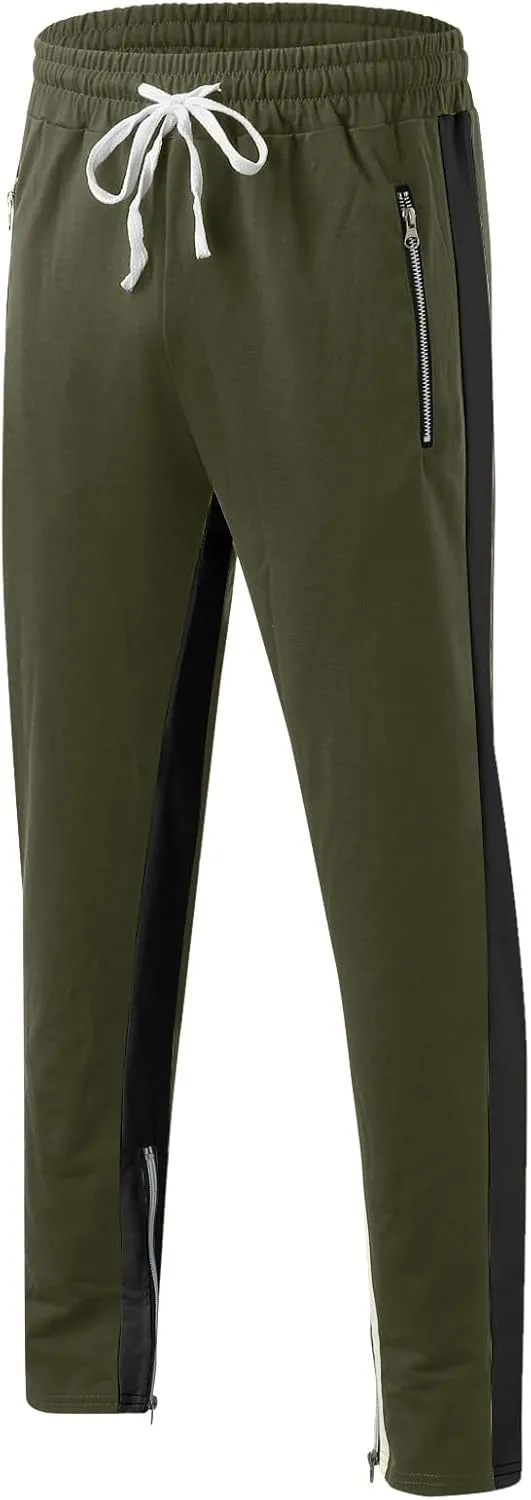 Men's Casual Cargo Pants Multi Pockets Twill Chino Pants Loose Fit Joggers Hiking Trousers Gym Sweatpants Overalls