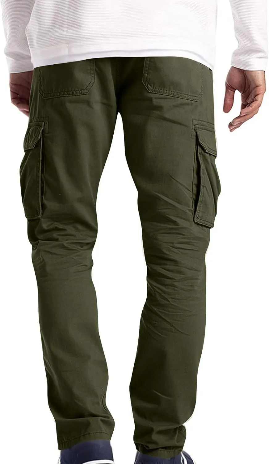Men's Fashion Loose Handsome PocketJeans Pants Tooling Camouflage Pants M-4XL