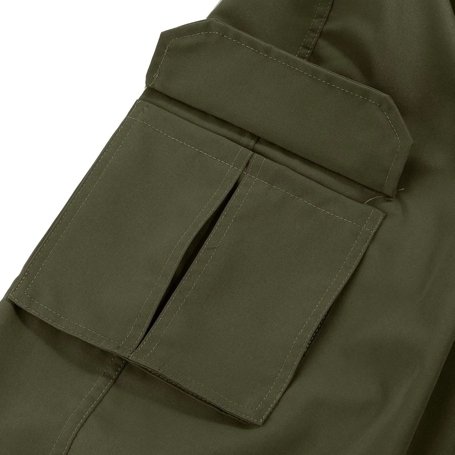 Men's Fashion Loose Handsome PocketJeans Pants Tooling Camouflage Pants M-4XL