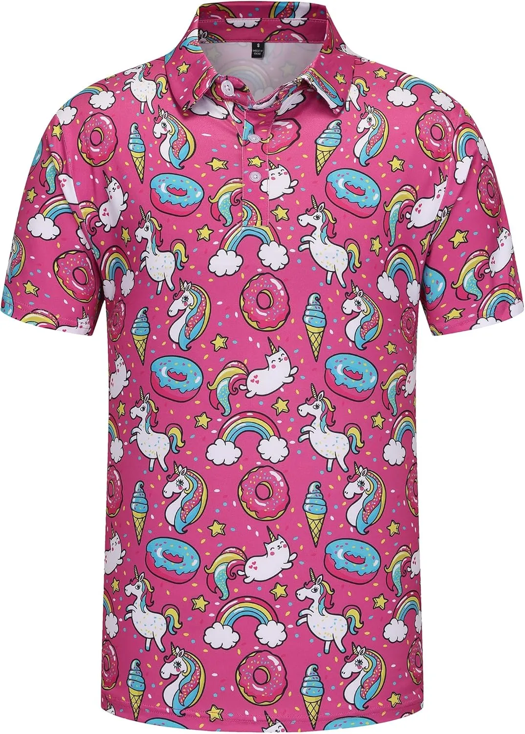 Men's Golf Polo Shirts Funny Golf Shirts for Men Performance Moisture Wicking Quick Dry Athletic Short Sleeve Shirts