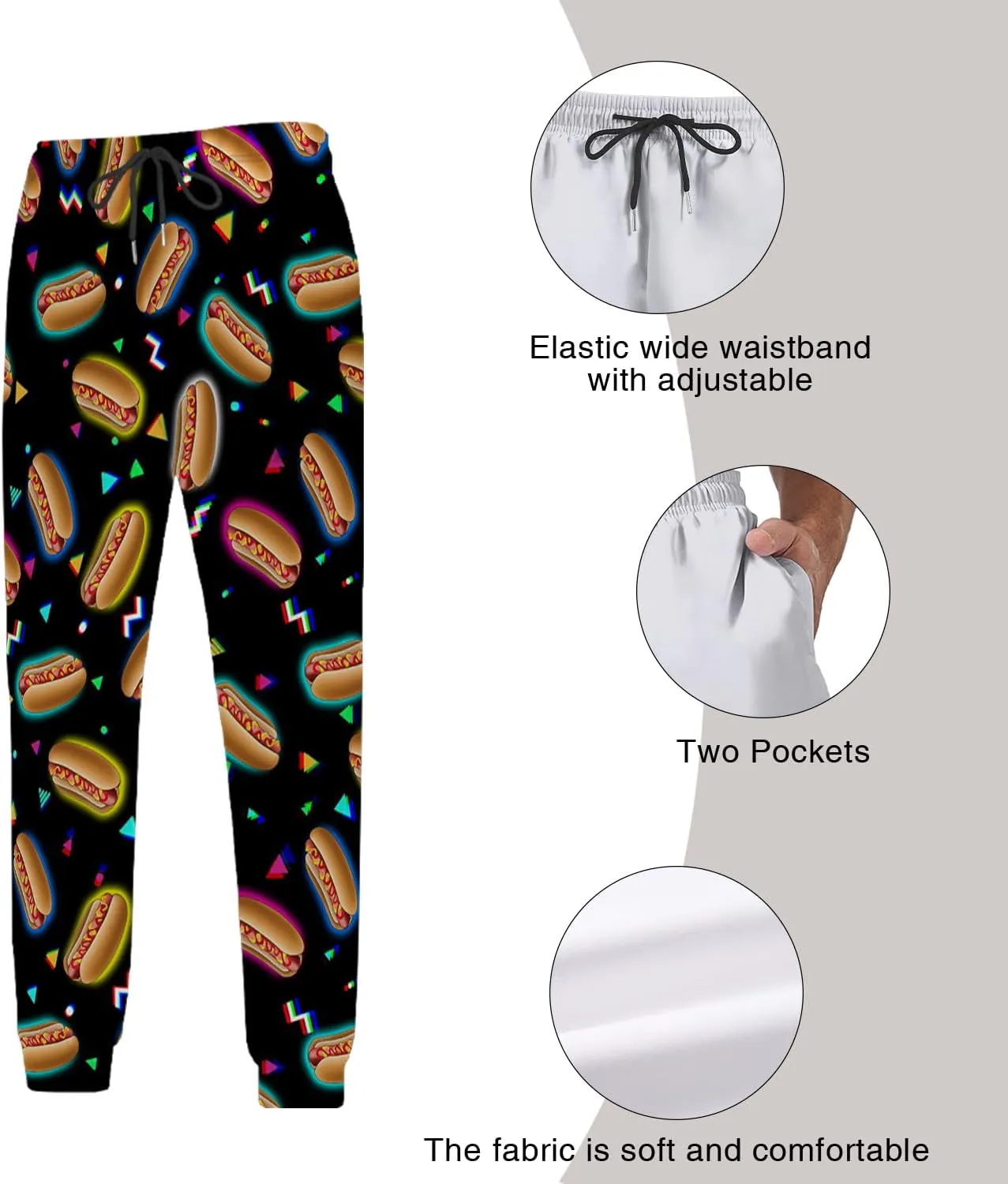 Mens Jogger Pants 80s Outfit for Men Costumes Sweatpants 90s Outfit for Men Casual Sports Track Pants