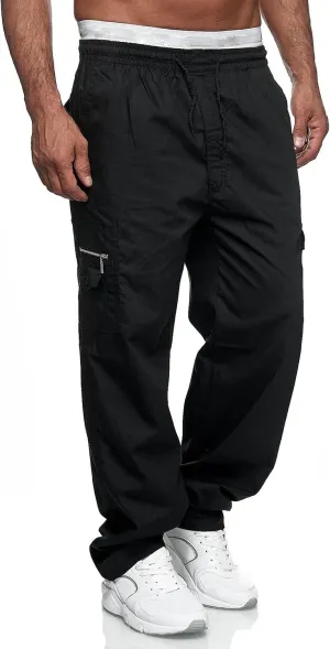Men's Joggers Cargo Pants Drawstring Fashion Pants Sweatpants Casual Work Chino Pants with Pockets for Men
