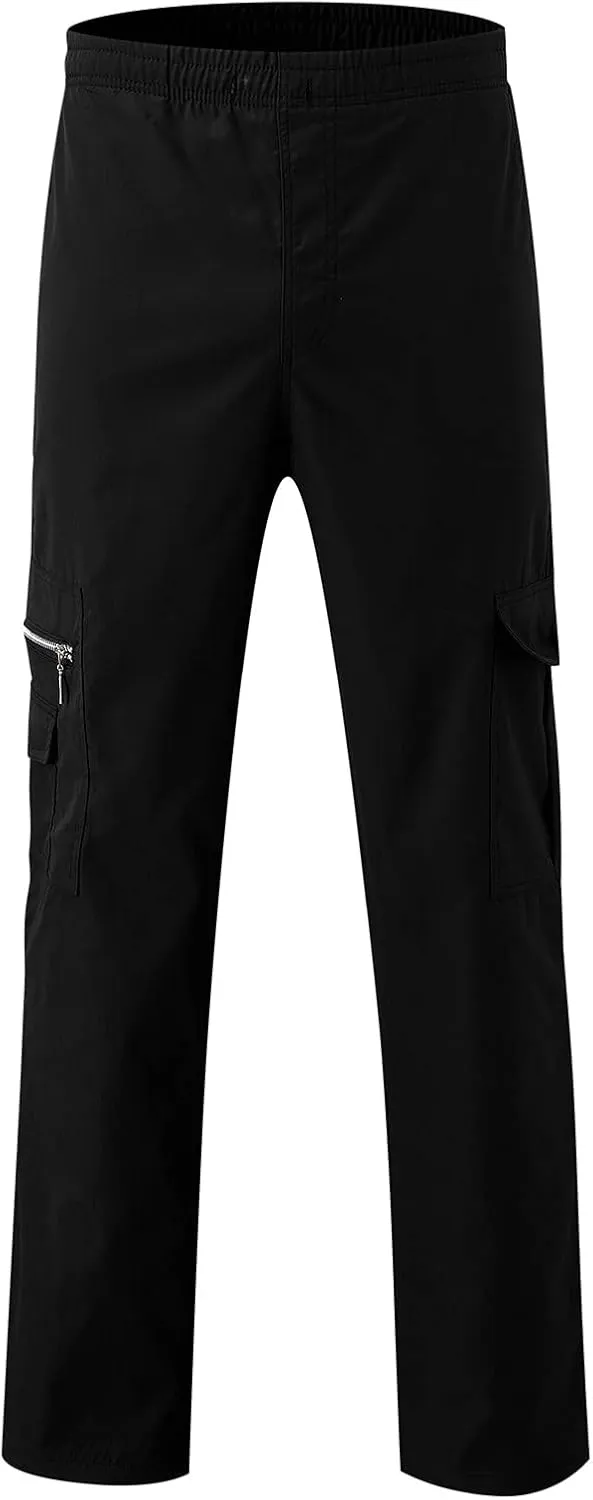 Men's Joggers Cargo Pants Drawstring Fashion Pants Sweatpants Casual Work Chino Pants with Pockets for Men