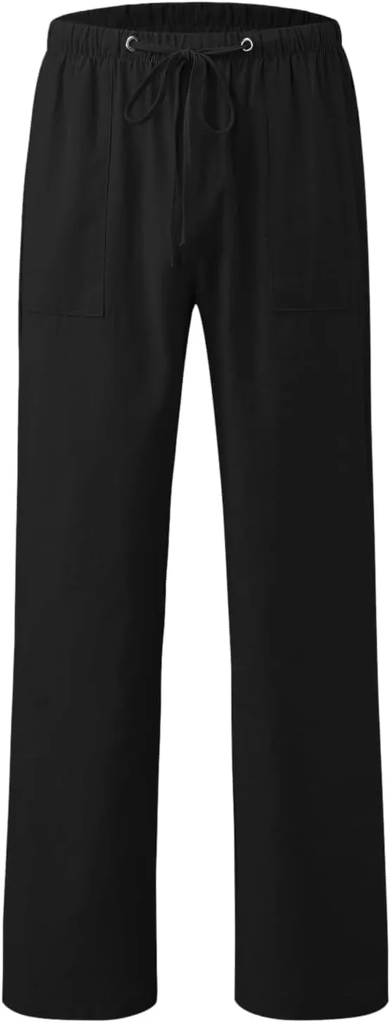 Mens Lightweight Jogging Pant Cargo Combat Work Joggers Loose Sport Casual Sweatpant Elasticated Waist Pants