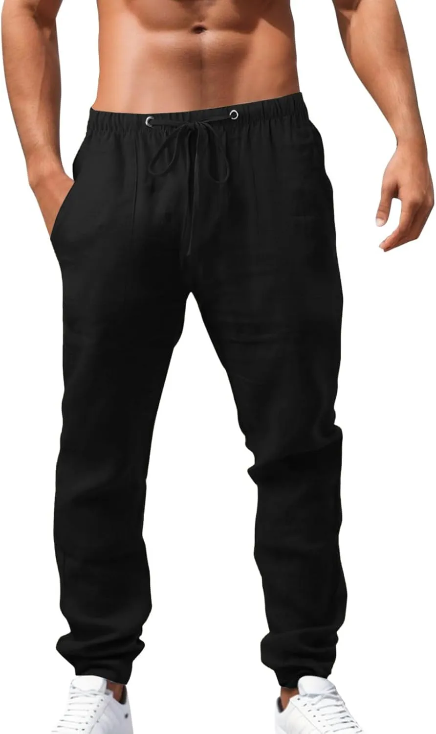 Mens Lightweight Jogging Pant Cargo Combat Work Joggers Loose Sport Casual Sweatpant Elasticated Waist Pants