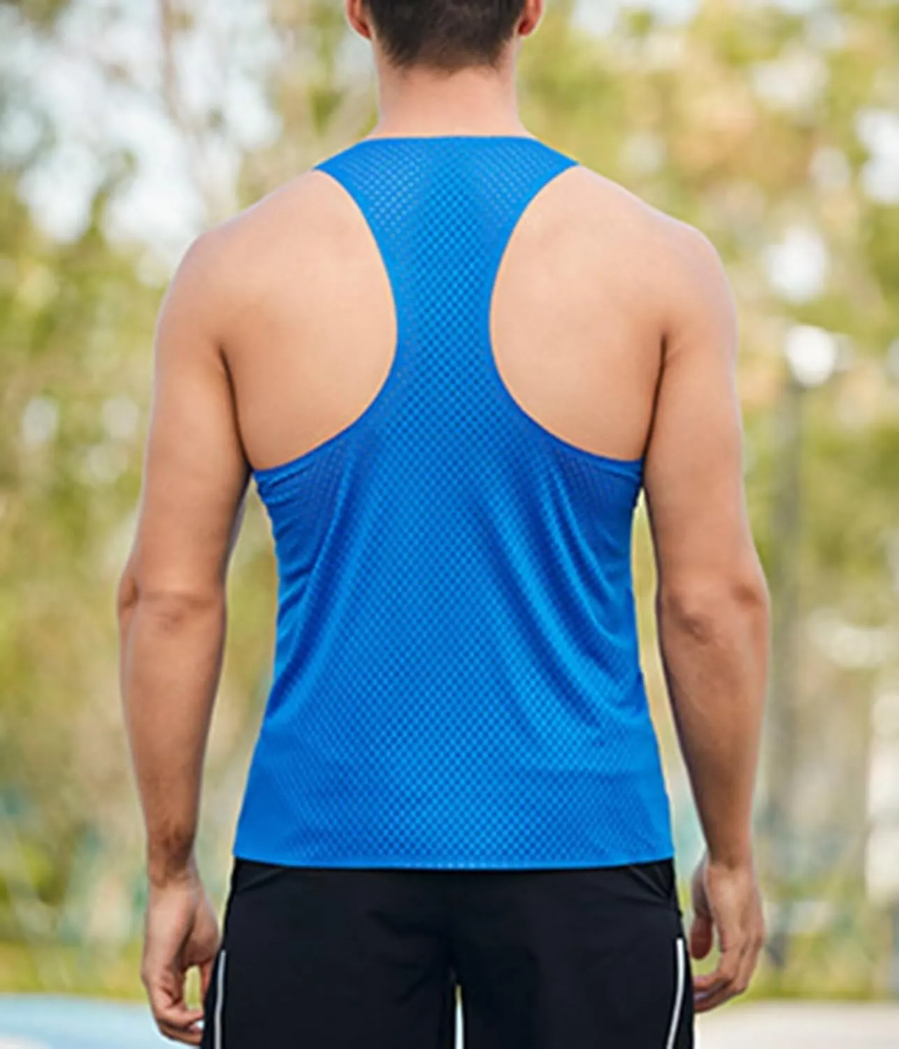 Men's Sport Tank Tops Workout Gym Vest Quick Dry Tops Training Shirt Breathable Sleeveless Vest