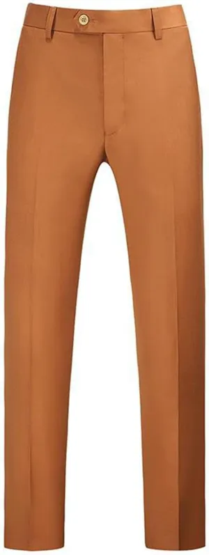 Men's Straight Leg Pants Classic Slim Fit Front Flat Casual Dress Pants Relaxed Fit Stretch Pants with Pockets