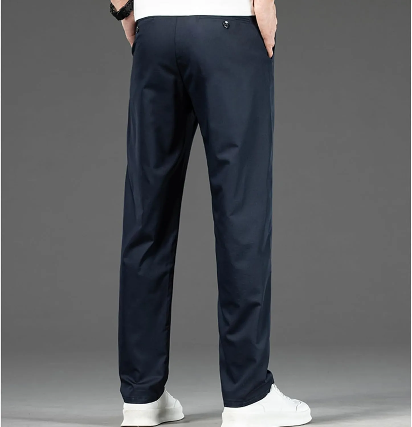 Mens Stretch Dress Pants Business Casual Formal Suit Work Pants Regular Fit Wrinkle Free Slim Fit Tapered Trousers