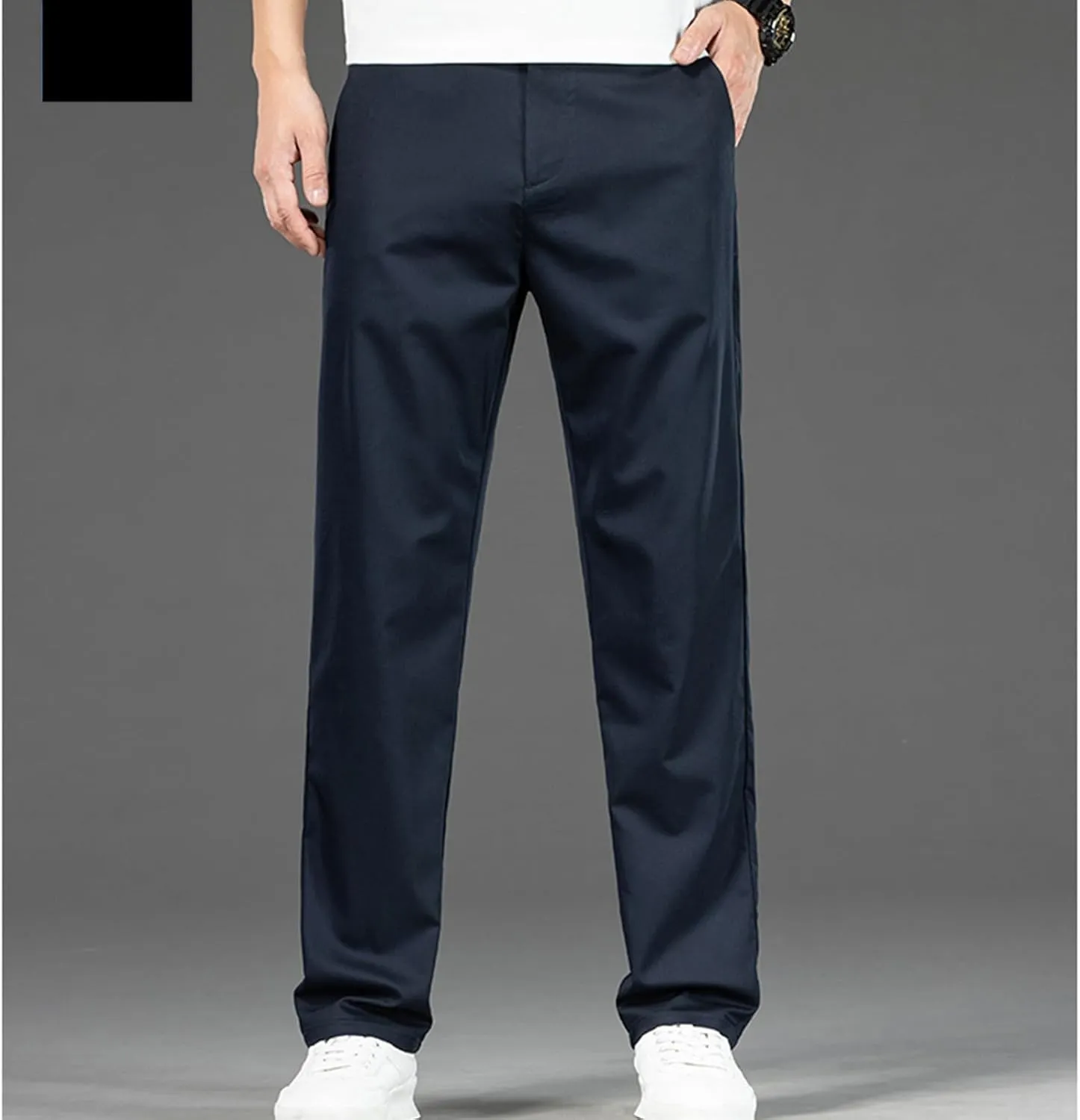 Mens Stretch Dress Pants Business Casual Formal Suit Work Pants Regular Fit Wrinkle Free Slim Fit Tapered Trousers