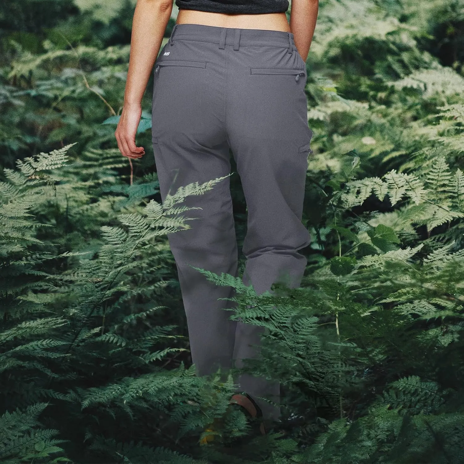 MIER Women's Quick Dry Cargo Pants Lightweight Tactical Hiking Pants with 6 Pockets, Stretchy and Water-Resistant