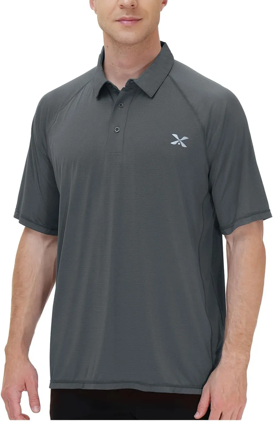 MOHEEN Men's Moisture Wicking Short Sleeve Polo Shirts UPF 50  Lightweight Performance Golf Shirts M-6XL