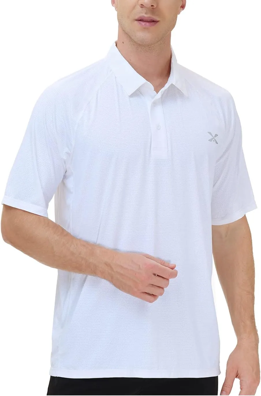MOHEEN Men's Moisture Wicking Short Sleeve Polo Shirts UPF 50  Lightweight Performance Golf Shirts M-6XL