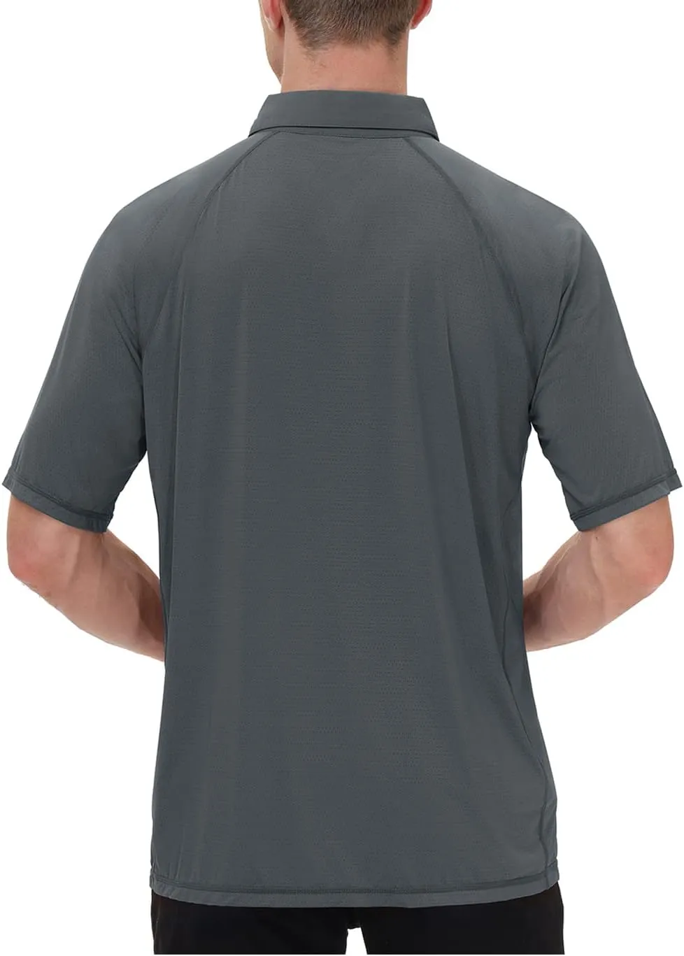 MOHEEN Men's Moisture Wicking Short Sleeve Polo Shirts UPF 50  Lightweight Performance Golf Shirts M-6XL