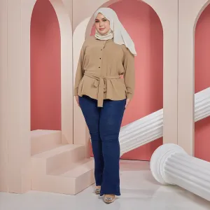Mydina Oversize Blouse - Brown