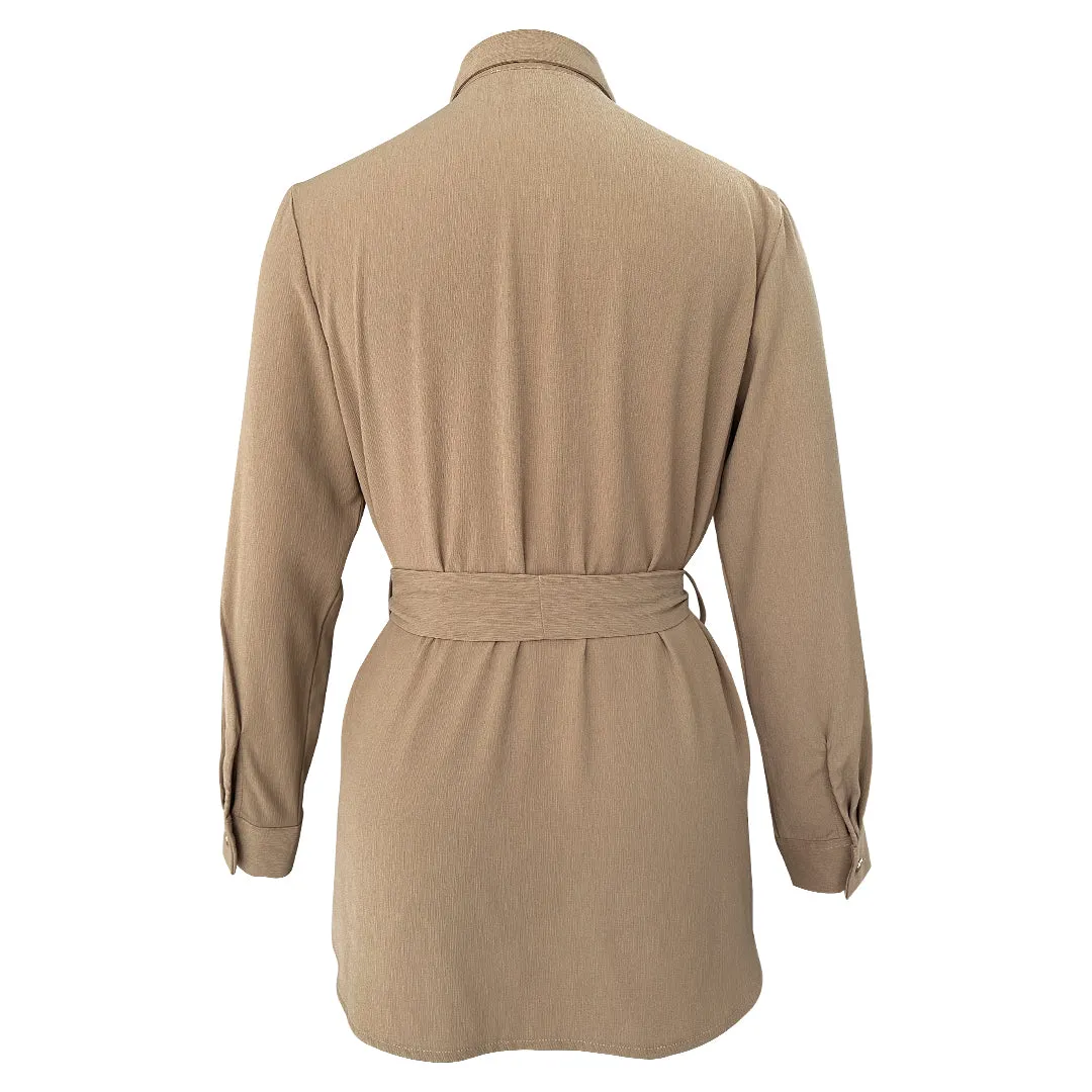 Mydina Oversize Blouse - Brown