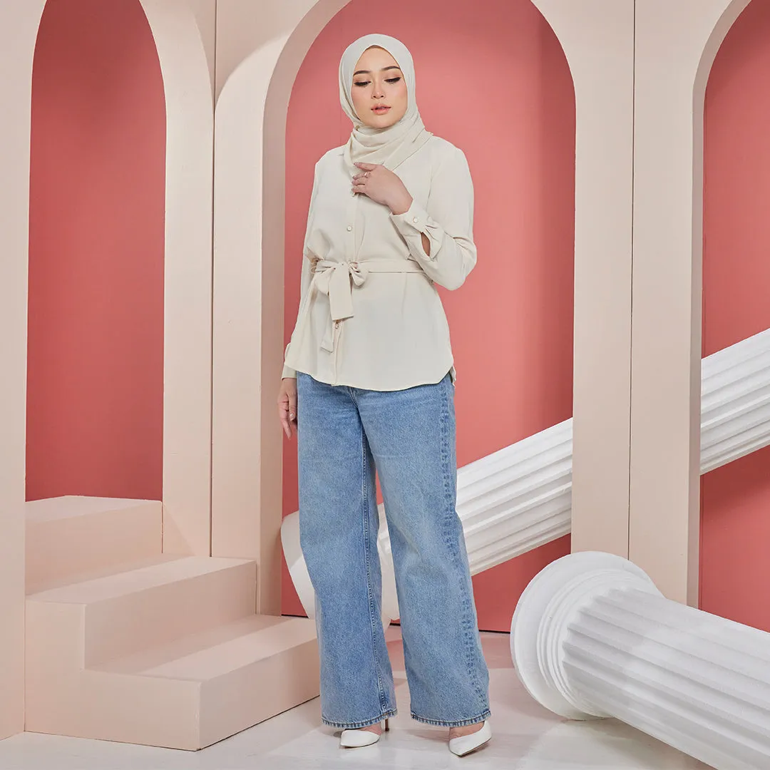 Mydina Oversize Blouse - Cream