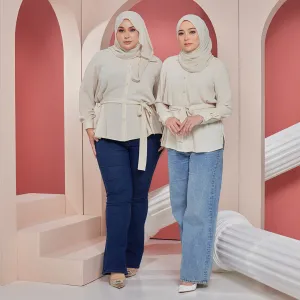 Mydina Oversize Blouse - Cream