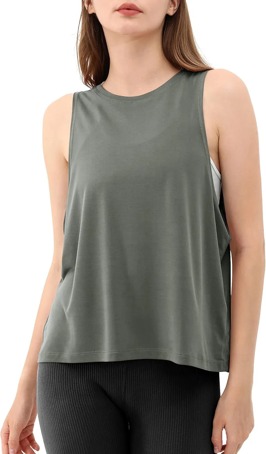 ODODOS 3-Pack Loose Tank Tops for Women Sleeveless Gym Athletic Workout Tops Yoga Shirts