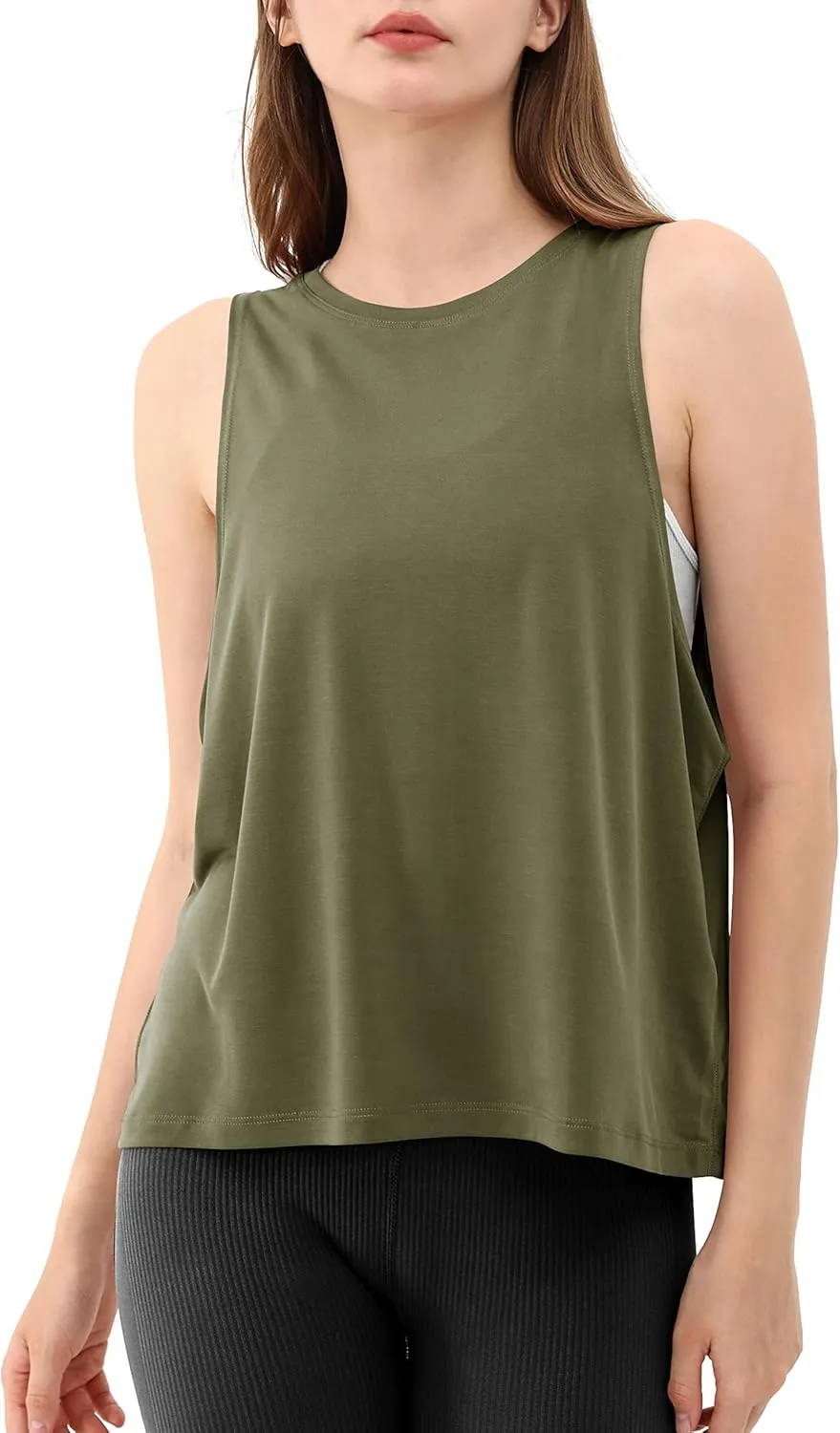 ODODOS 3-Pack Loose Tank Tops for Women Sleeveless Gym Athletic Workout Tops Yoga Shirts