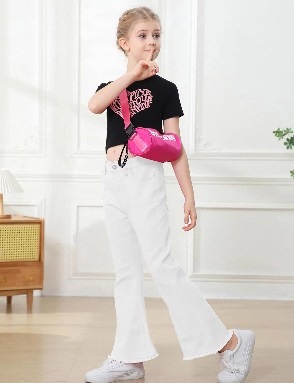 OeyFnbmO Birthday Gifts for Girls Flare Pants High Waisted Bootcut Stretch 70s Bell Bottom Jeans