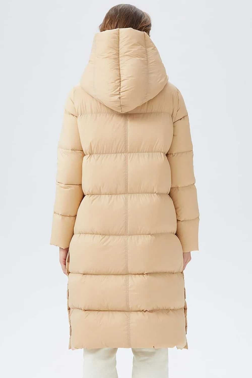 Orolay Womens Puffer Down Jacket Long Winter Coat with Warm Hood