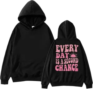 Pink Hoodies for Women Latter Print Oversized Long Sleeve Casual Pullover with Pocket Sweater 2024 Fall Sweatshirt Y2K