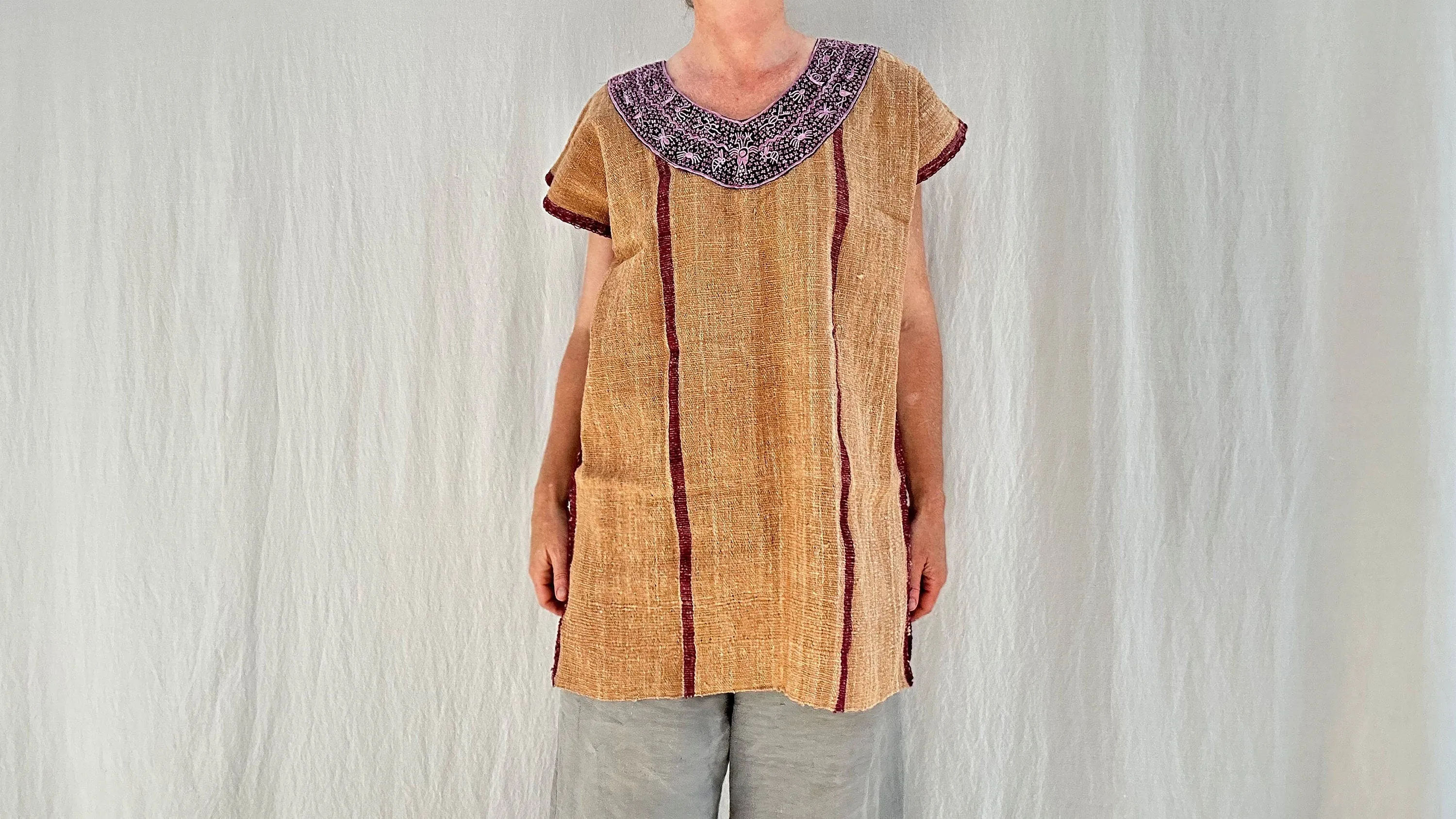 Pinotepa Don Luis Huipil. Oaxaca, Mexico. Coyuchi and Caracol. Hand Embroidered.