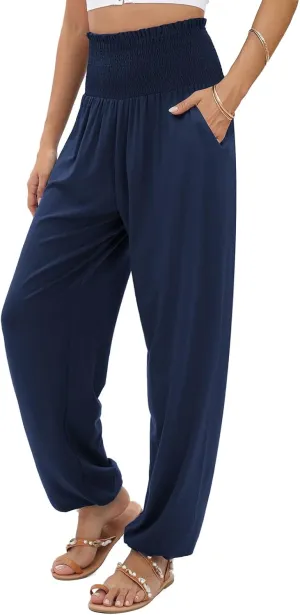 QIANXIZHAN Women's Harem Pants, Joggers Sweatpants Lounge Yoga Boho Clothes with Pockets