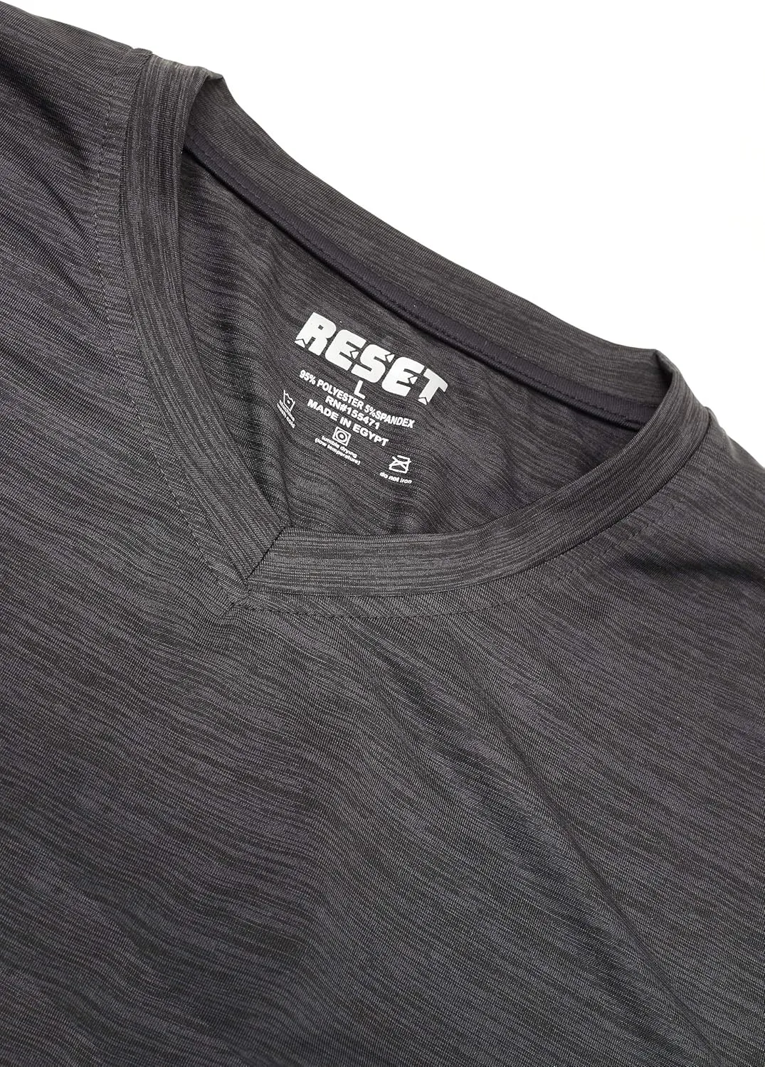 Reset 4 Pack Workout Shirts for Men, Active Athletic Performance V Neck Gym T Shirts