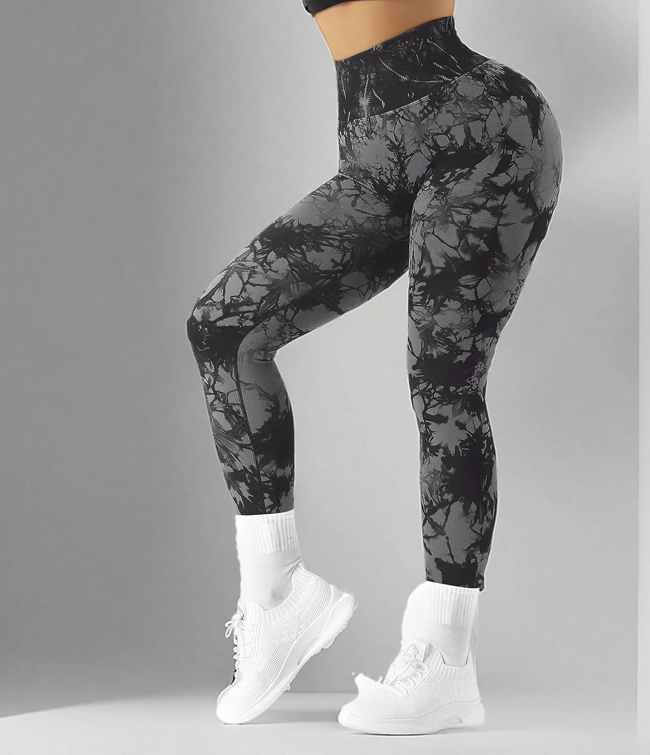 RXRXCOCO Womens High Waist Tummy Control Leggings Ruched Butt Lift Yoga Pants Workout Tights