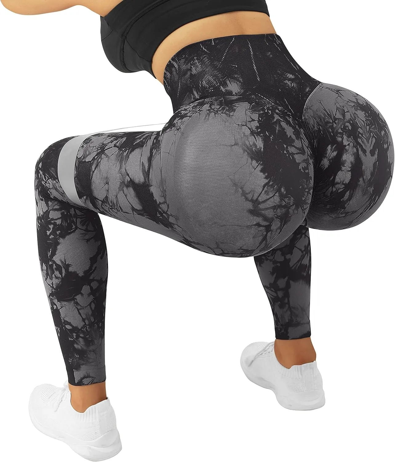 RXRXCOCO Womens High Waist Tummy Control Leggings Ruched Butt Lift Yoga Pants Workout Tights