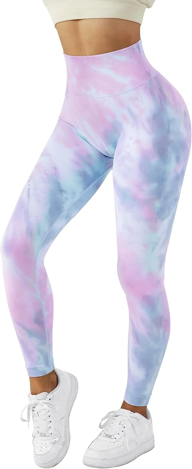 RXRXCOCO Womens High Waist Tummy Control Leggings Ruched Butt Lift Yoga Pants Workout Tights
