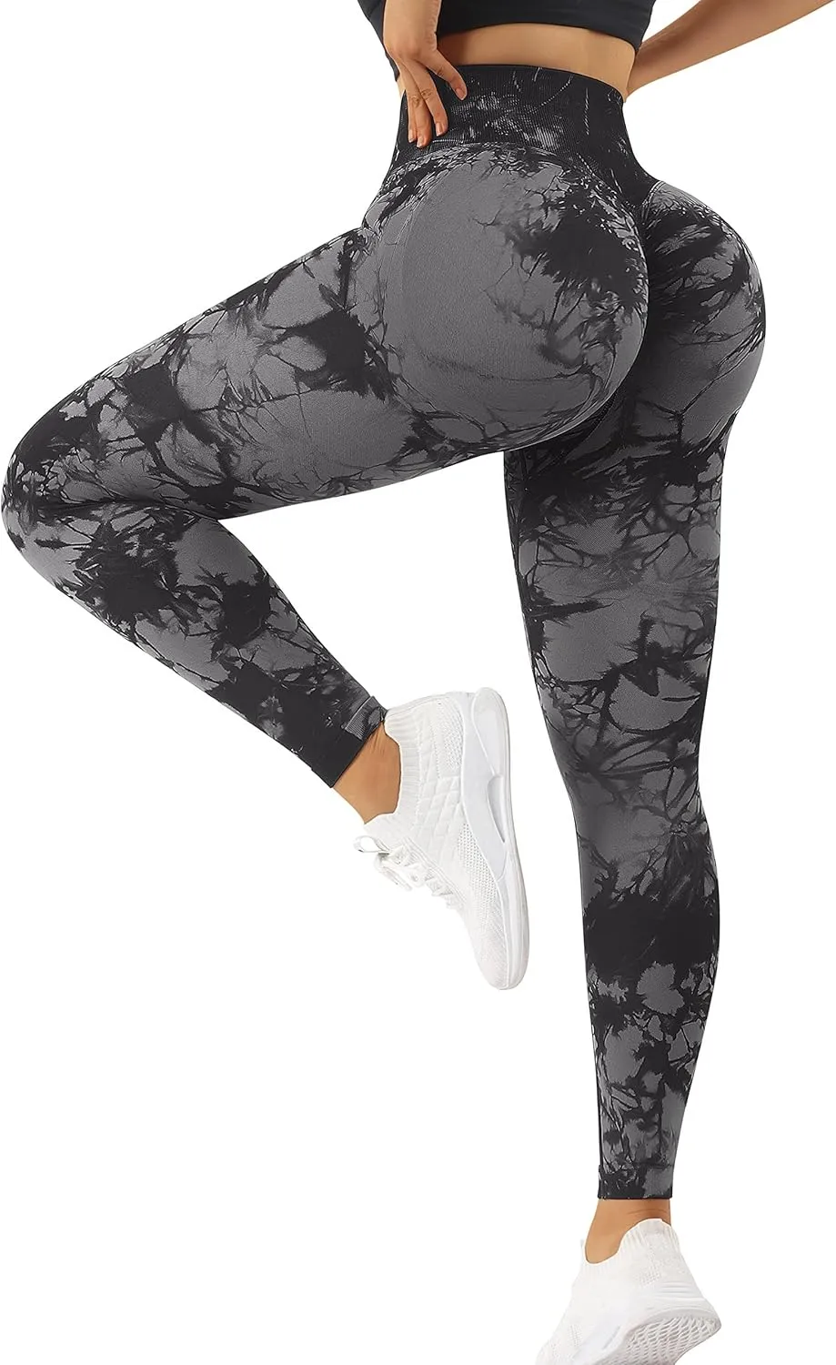 RXRXCOCO Womens High Waist Tummy Control Leggings Ruched Butt Lift Yoga Pants Workout Tights