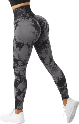 RXRXCOCO Womens High Waist Tummy Control Leggings Ruched Butt Lift Yoga Pants Workout Tights