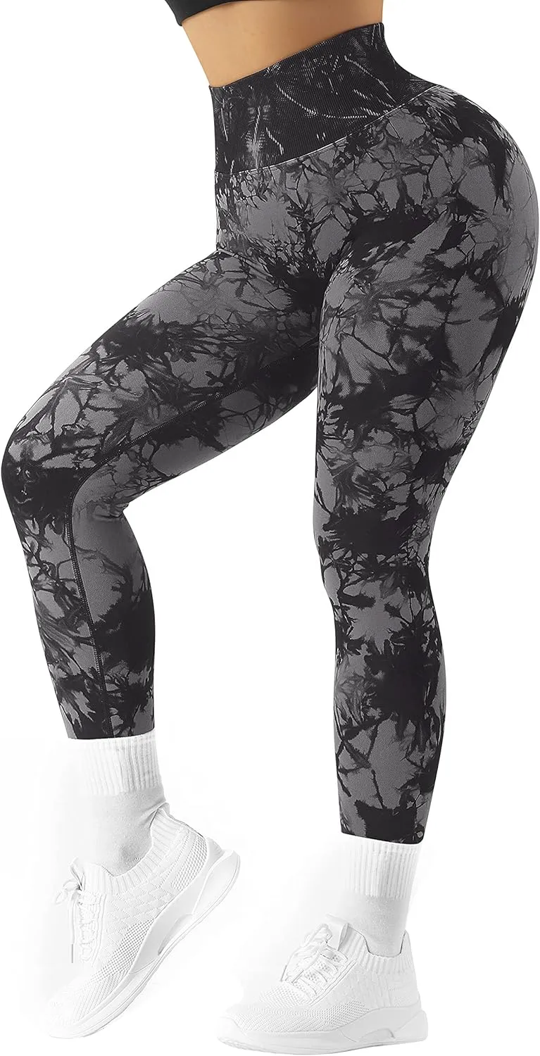 RXRXCOCO Womens High Waist Tummy Control Leggings Ruched Butt Lift Yoga Pants Workout Tights