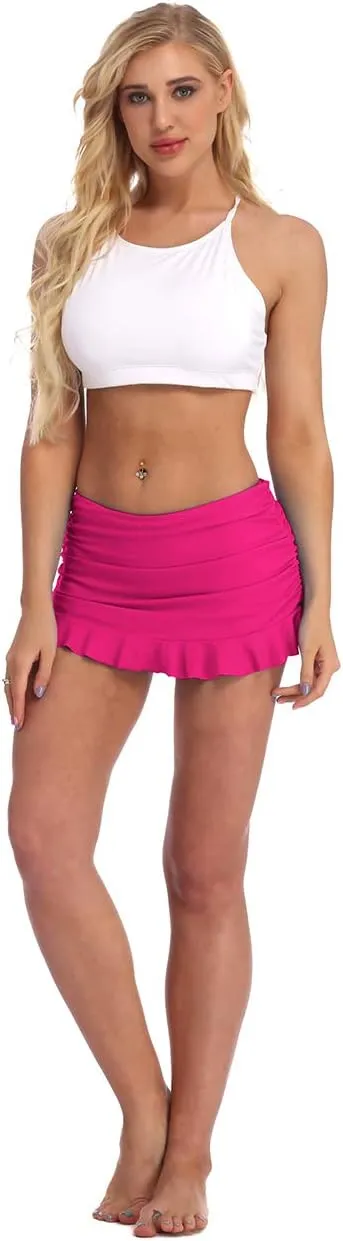 Seagoo Swim Skirt Bottoms for Women Bikini Skirted Slimming Chlorine Resistant Swimwear