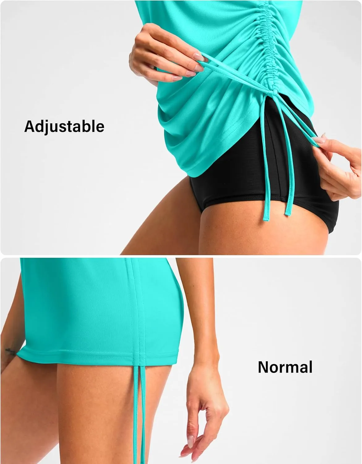 Soothfeel Women's Swim Shirt UPF 50  Short Sleeve Rash Guard SPF UV Sun Protection Swimming Swimsuit Bathing Suit Top Only