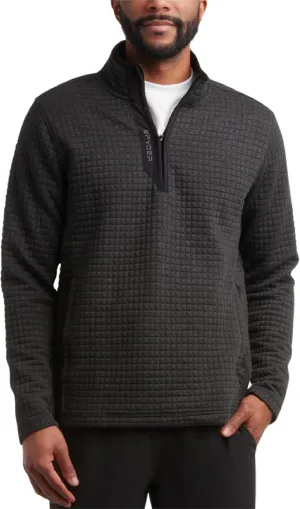 Spyder Mens Quarter Zip Pullover Sweatshirt - Grid Fleece Sweater Workout Shirts for Men - Quarter Zip Pullover Men Apparel