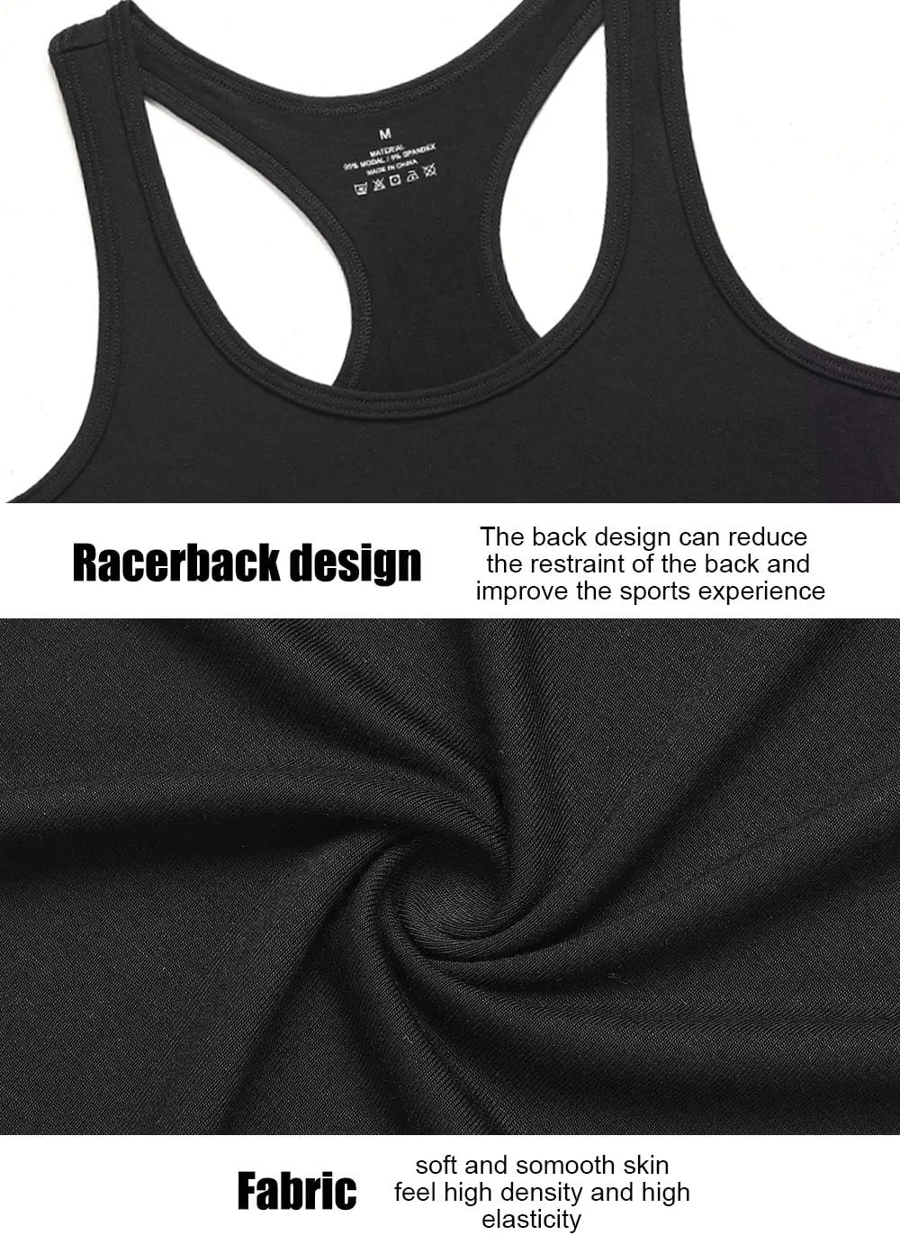 Star Vibe Racerback Workout Tank Tops for Women Basic Athletic Tanks Yoga Shirt Sleeveless Exercise Tops 4 Pack