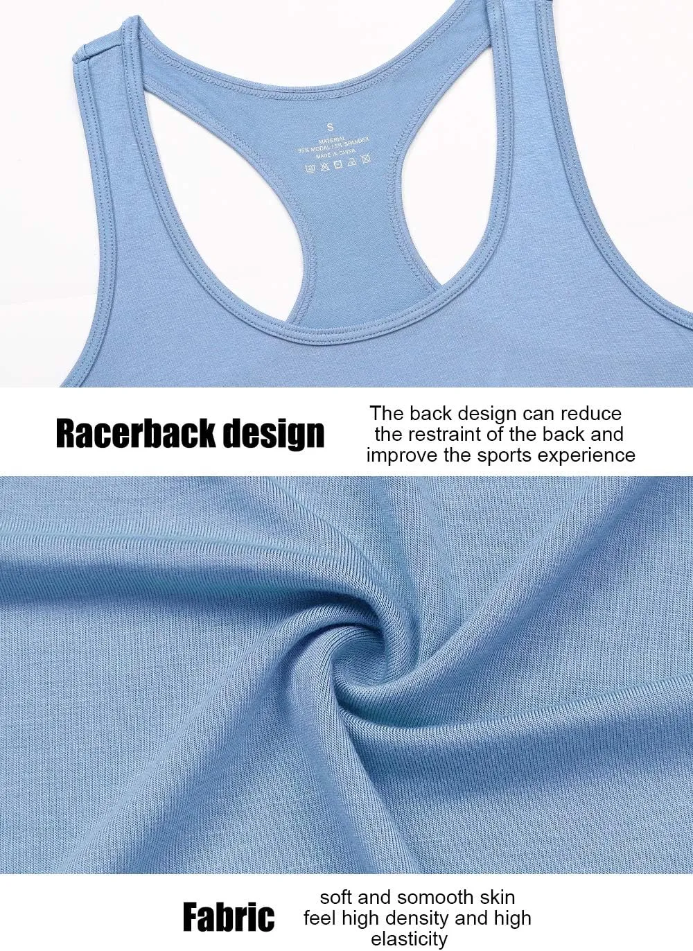 Star Vibe Racerback Workout Tank Tops for Women Basic Athletic Tanks Yoga Shirt Sleeveless Exercise Tops 4 Pack