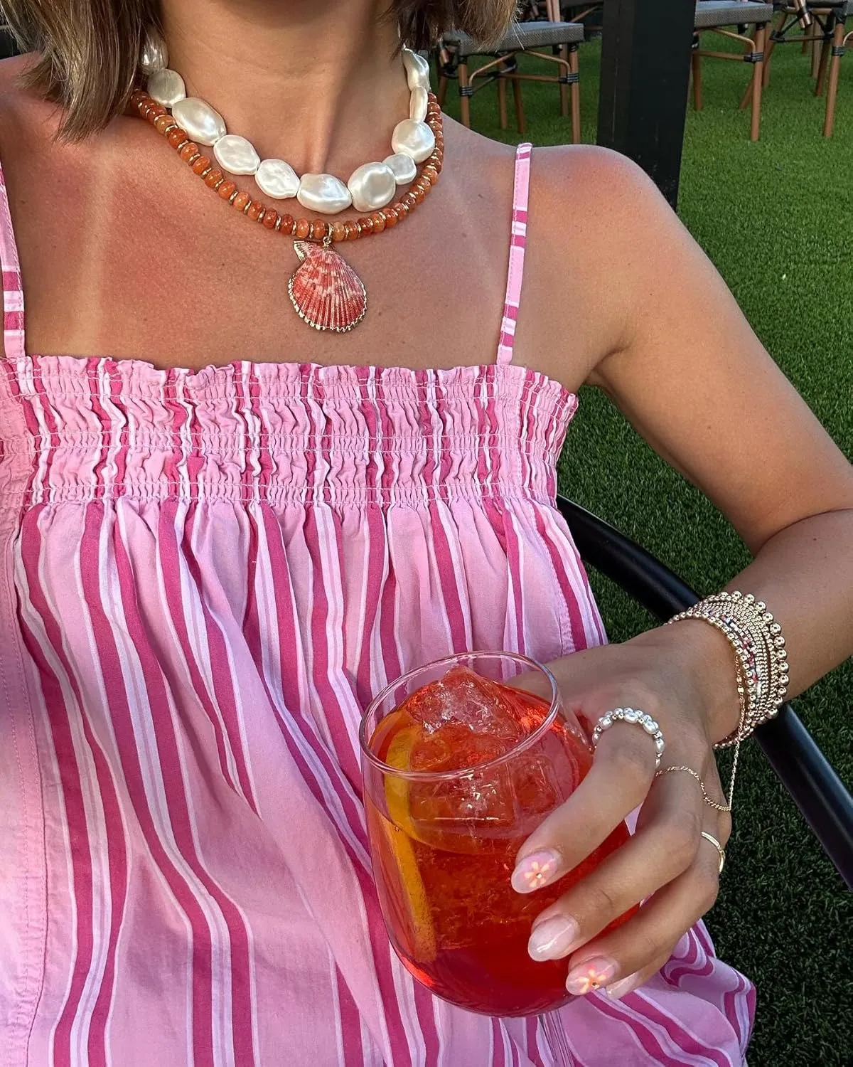 Summer Striped Tank Tops for Women Trendy Sleeveless Spaghetti Strap Camisole Tops Pajama Party Tunic
