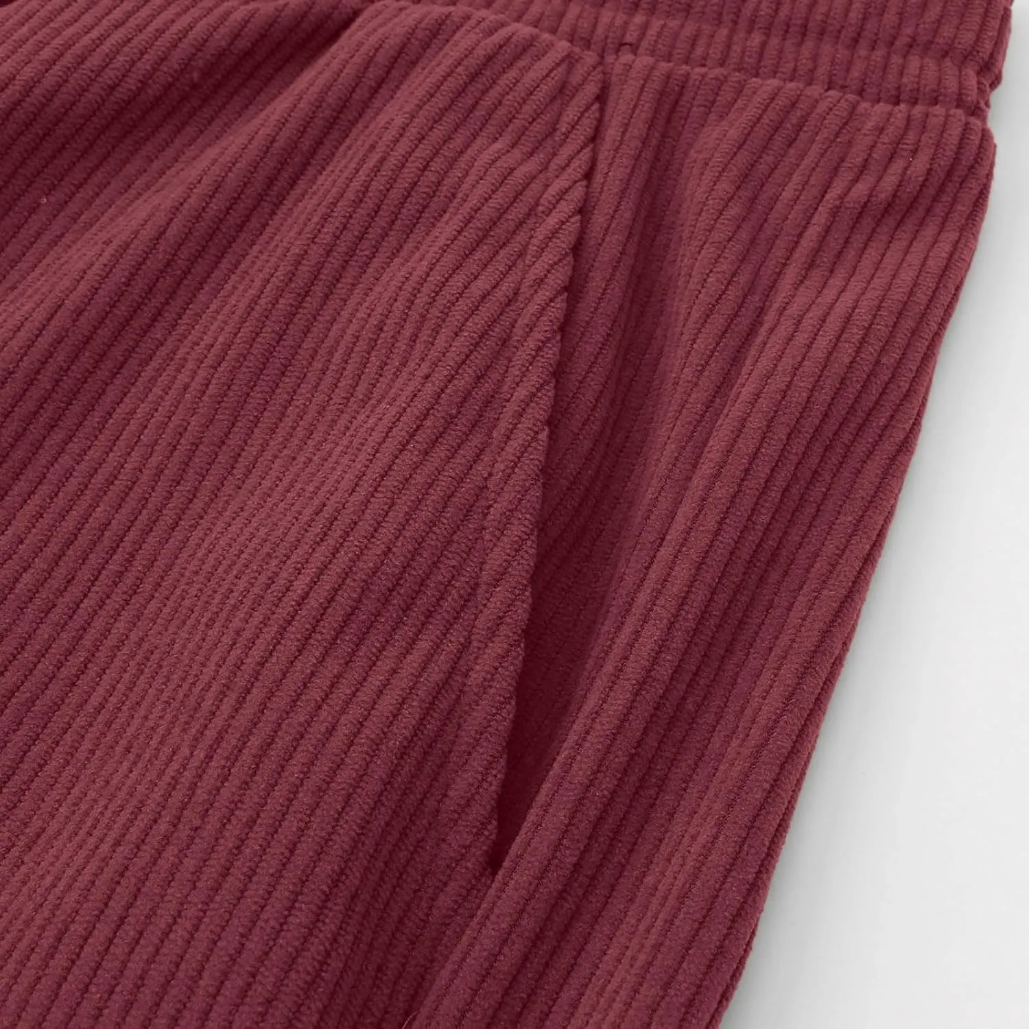 SUWBMHWE Corduroy Pants for Men Corduroy Baggy Wide Leg Joggers Pants Casual Cargo Pants Elastic Waist Sweatpants