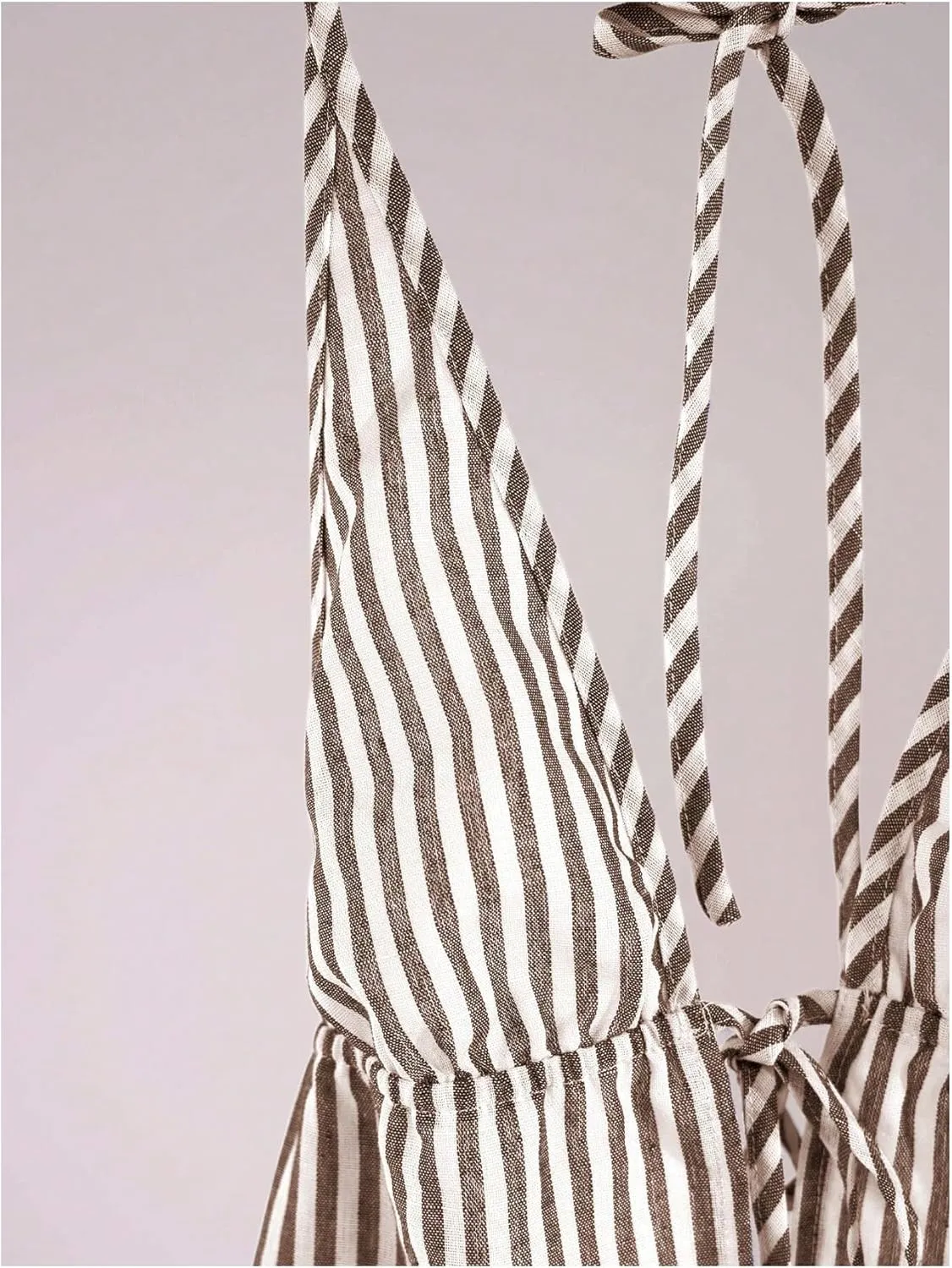 SweatyRocks Women's Sexy Striped Tie Front Halter Tops Sleeveless Drawstring Summer Cami Tops