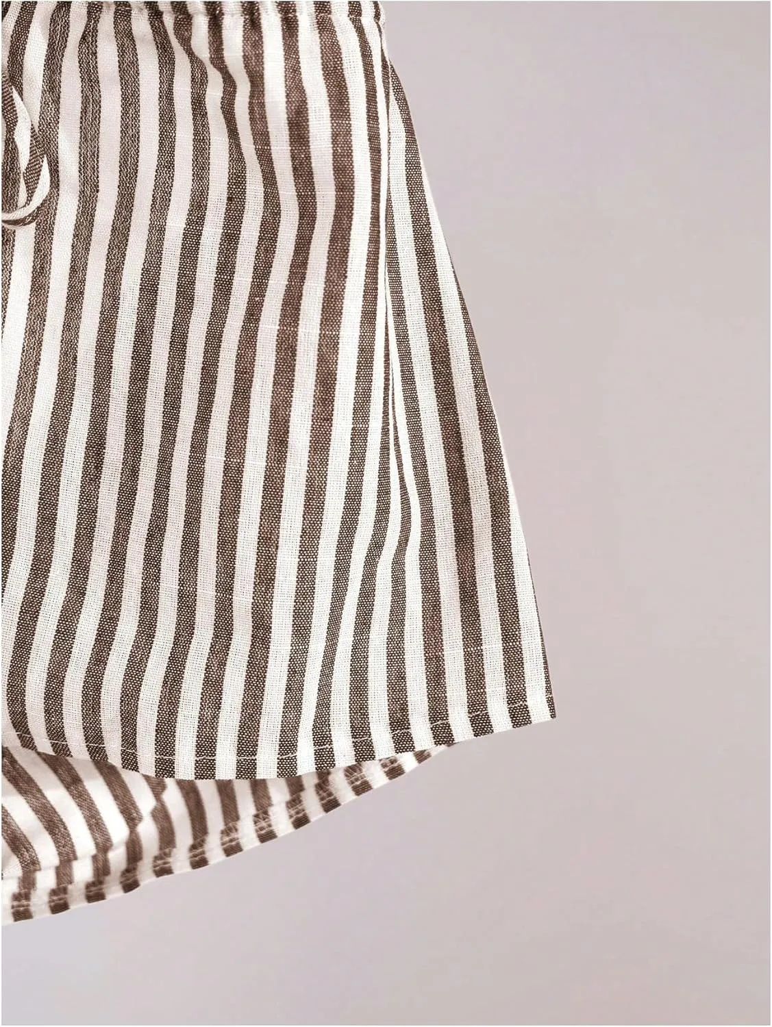 SweatyRocks Women's Sexy Striped Tie Front Halter Tops Sleeveless Drawstring Summer Cami Tops