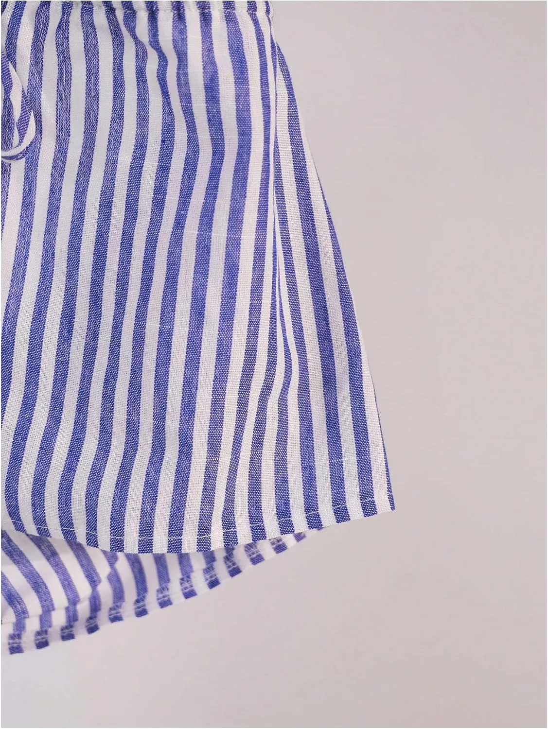 SweatyRocks Women's Sexy Striped Tie Front Halter Tops Sleeveless Drawstring Summer Cami Tops