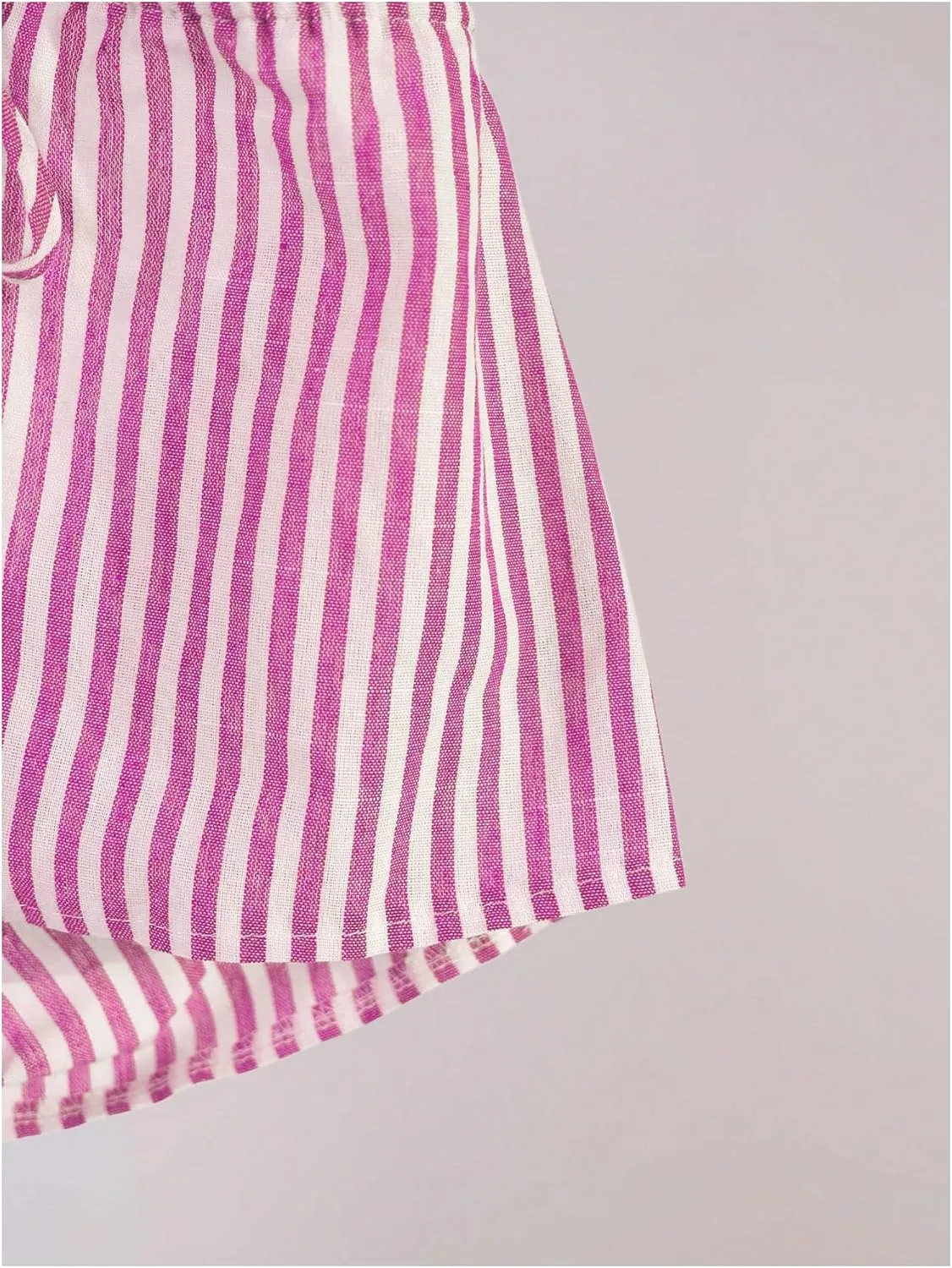 SweatyRocks Women's Sexy Striped Tie Front Halter Tops Sleeveless Drawstring Summer Cami Tops