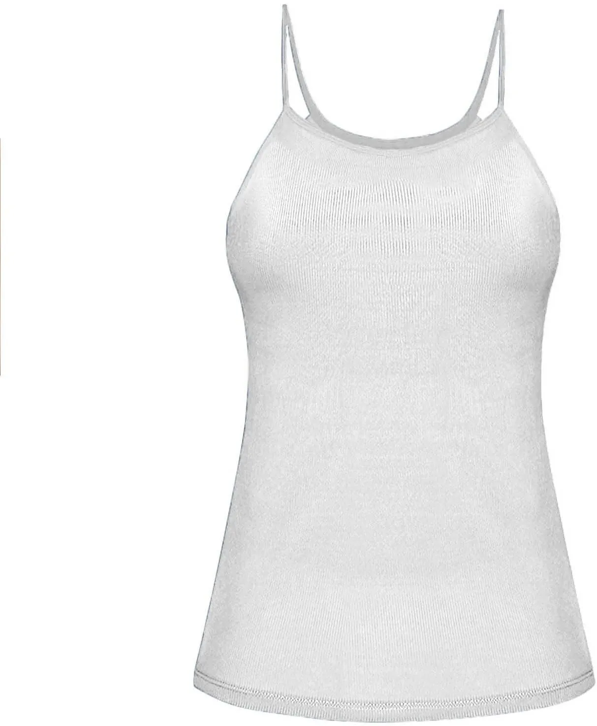 Tank Top with Built in Bra for Women Padded Ribbed Workout Camisole Casual Summer Padded Fitted Yoga Cami Shirts