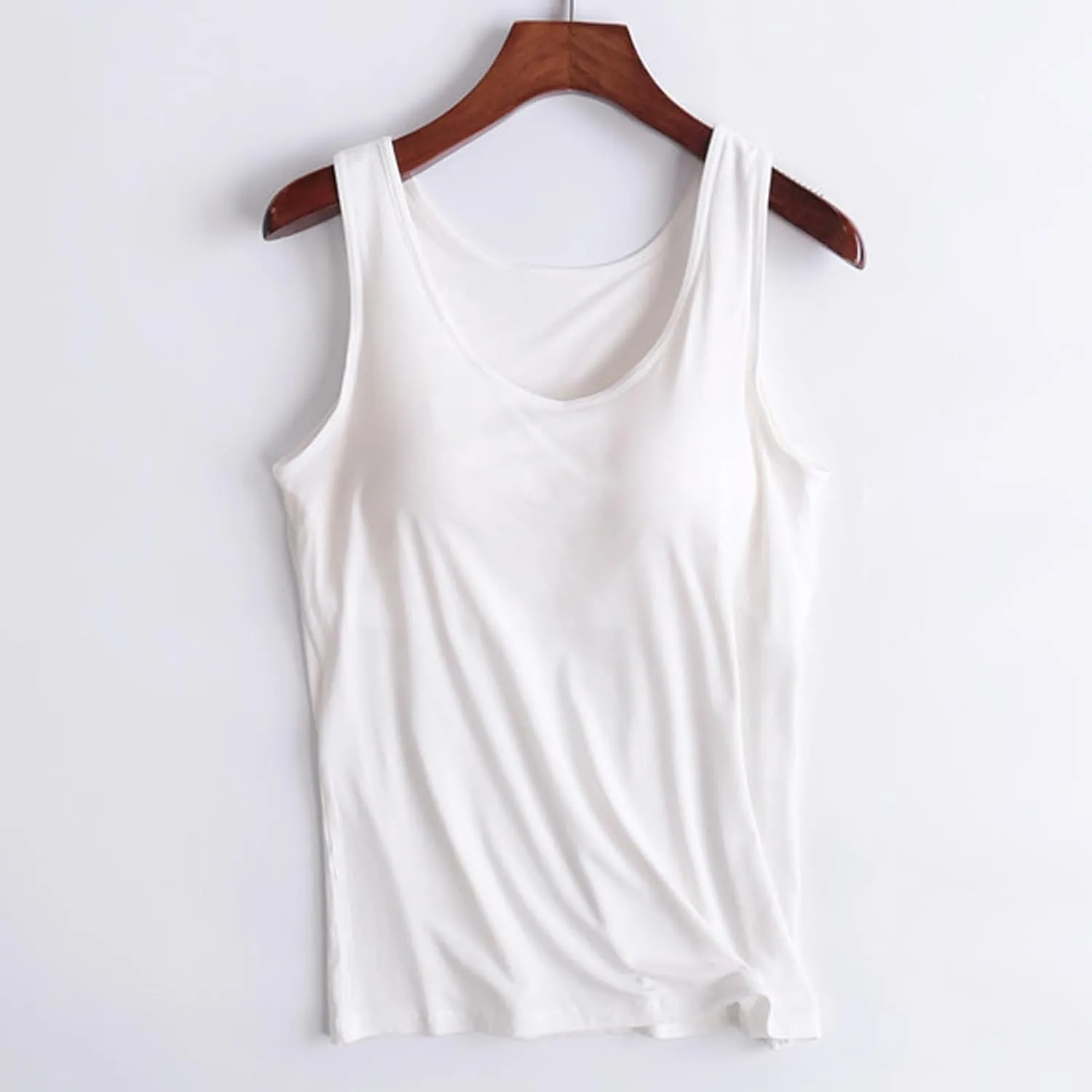 Tank top with Built in Bra for Women Spaghetti Strap Padded Athletic Tops Summer Camisole Shirts Workout Yoga Shirt