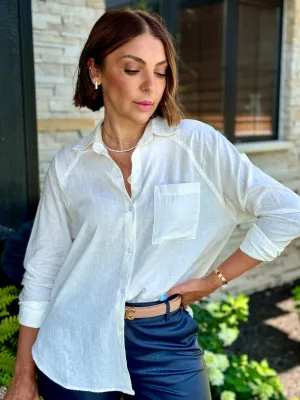 The Perfect Linen Top (White) by Z Supply