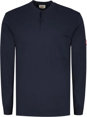 TICOMELA FR Shirts for Men Flame Resistant Shirt NFPA2112/CAT2 7oz Fire Retardant Men's Long Sleeve Henley Shirts